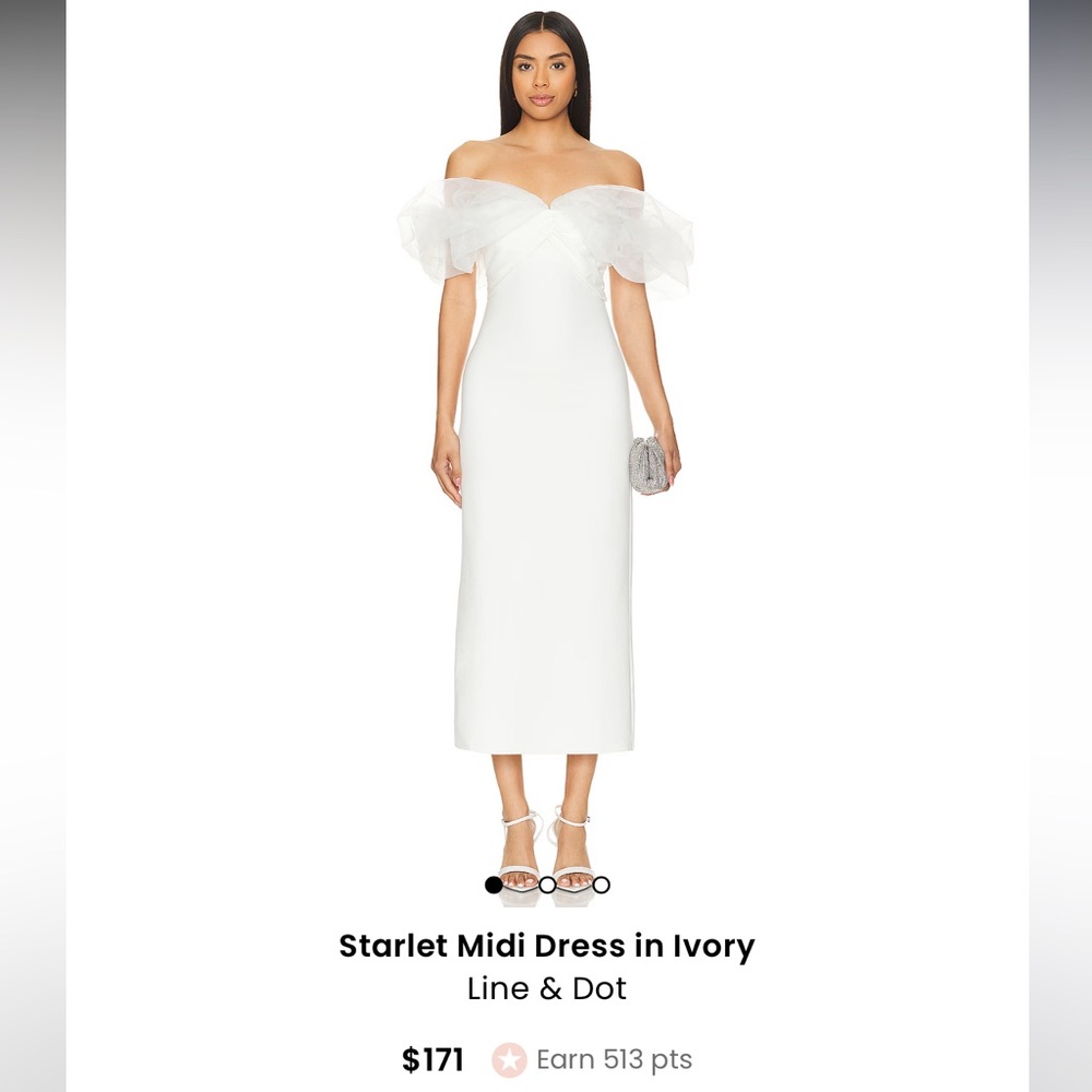 Starlet Midi Dress in Ivory